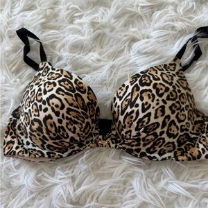 Victoria's Secret Leopard Print Bra - Black and Tan